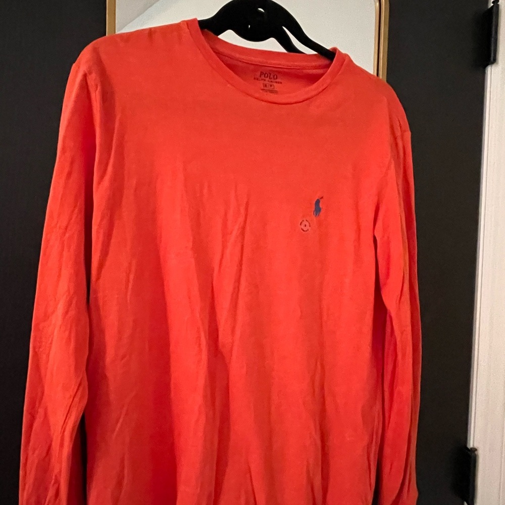 NWT - polo long sleeve orange shirt